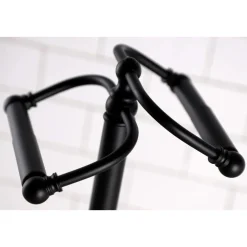 Outlet Vintage Freestanding Double Roll Toilet Paper Holder in Matte Black Toilet Paper Holders