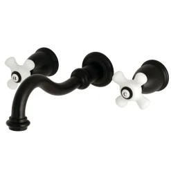 Clearance Vintage 2-Handle Wall Mount 3-Hole Bathroom Faucet Wall Mount