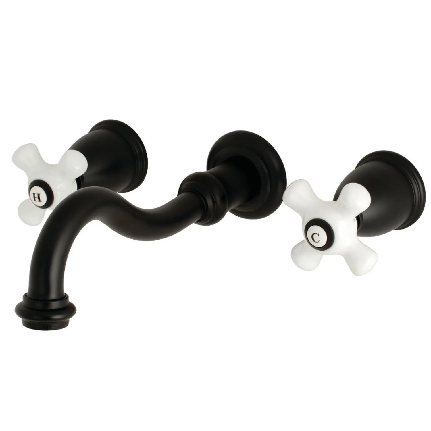 Clearance Vintage 2-Handle Wall Mount 3-Hole Bathroom Faucet Wall Mount