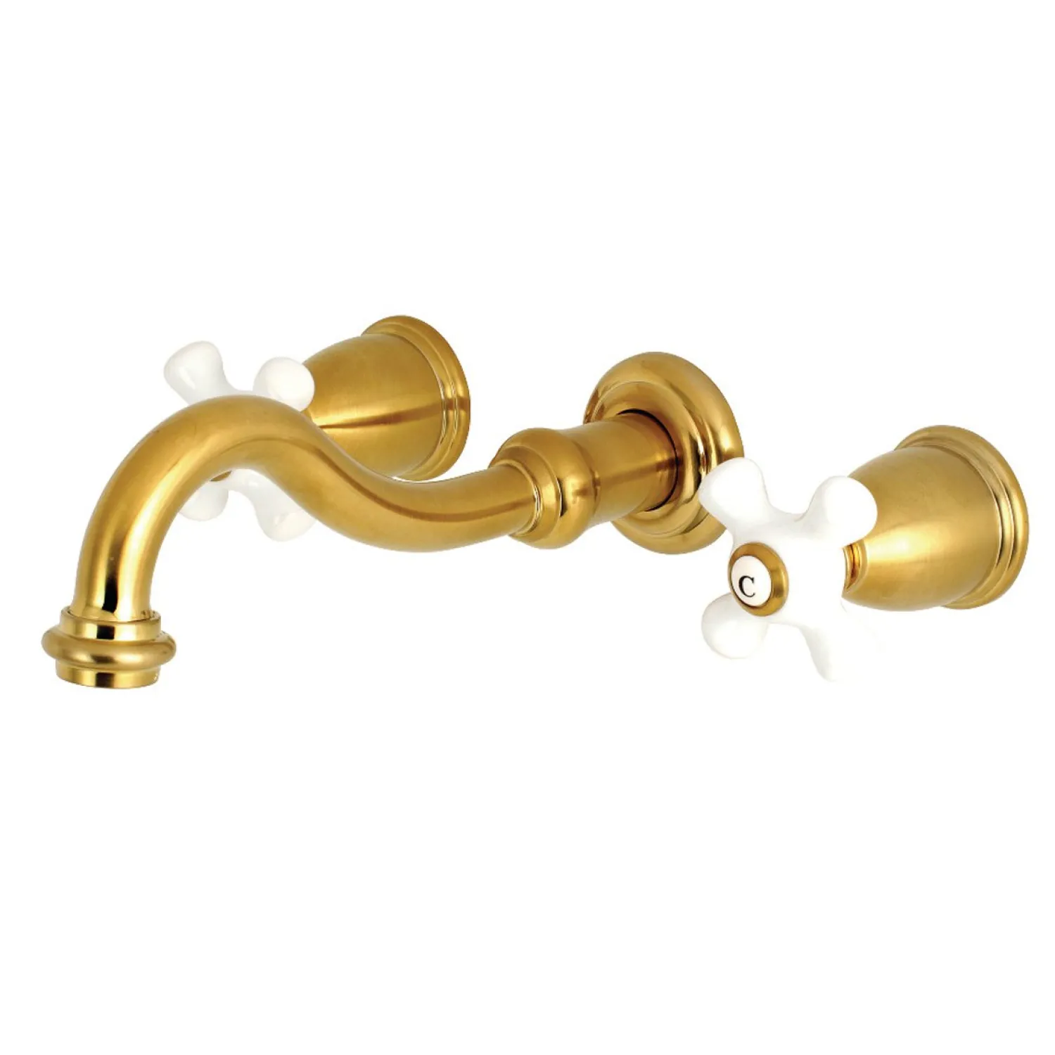 Clearance Vintage 2-Handle Wall Mount 3-Hole Bathroom Faucet Wall Mount