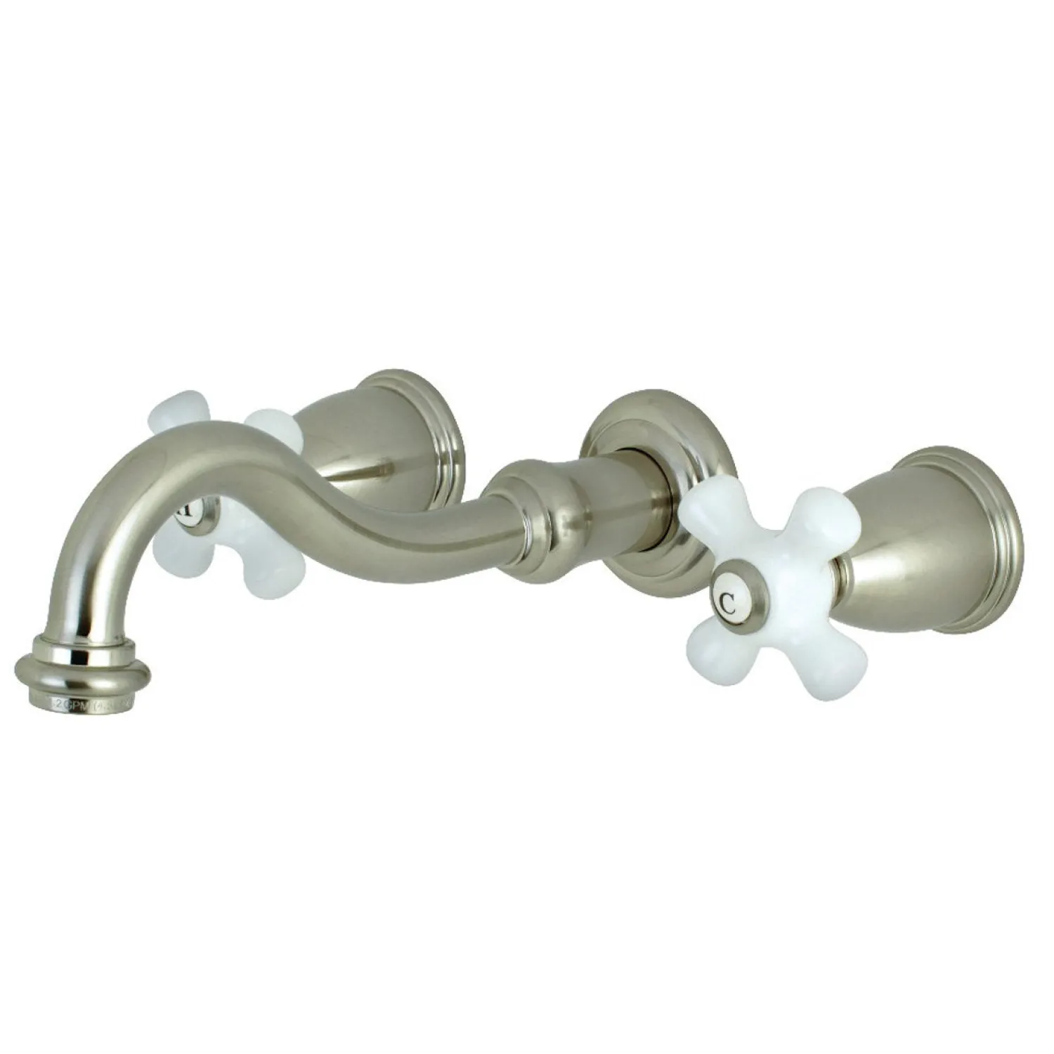 Clearance Vintage 2-Handle Wall Mount 3-Hole Bathroom Faucet Wall Mount