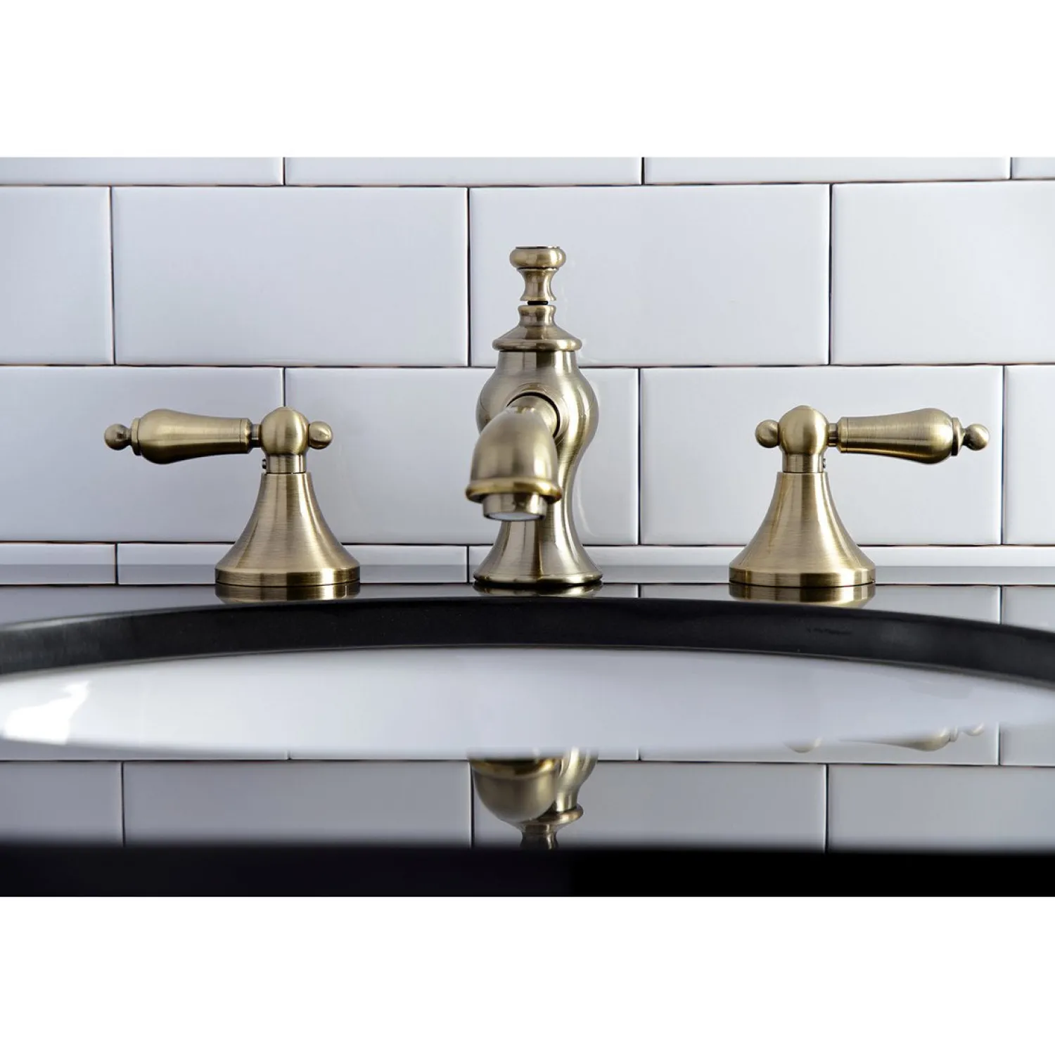 Best Vintage 3-Hole 8-Inch Widespread Bathroom Faucet 8" Widespread