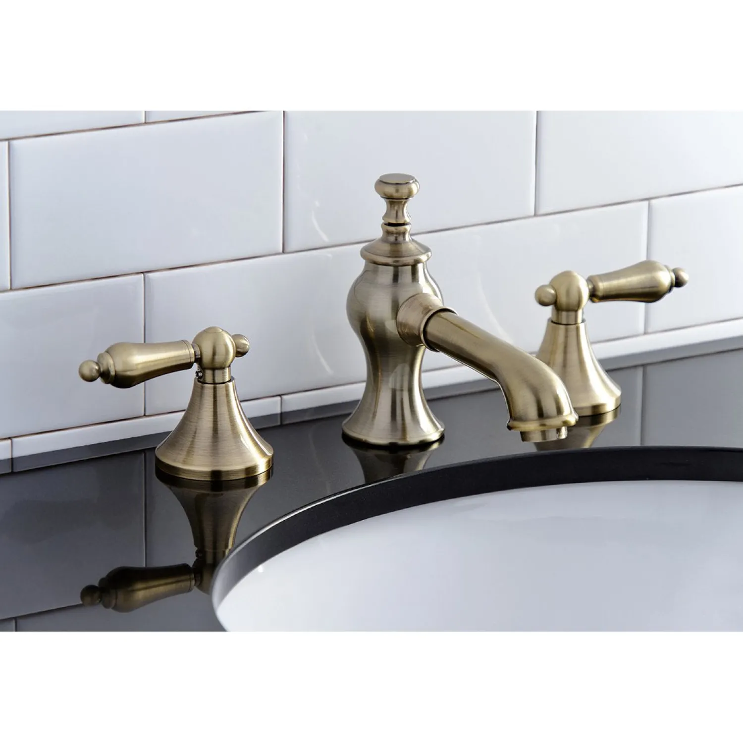 Best Vintage 3-Hole 8-Inch Widespread Bathroom Faucet 8" Widespread