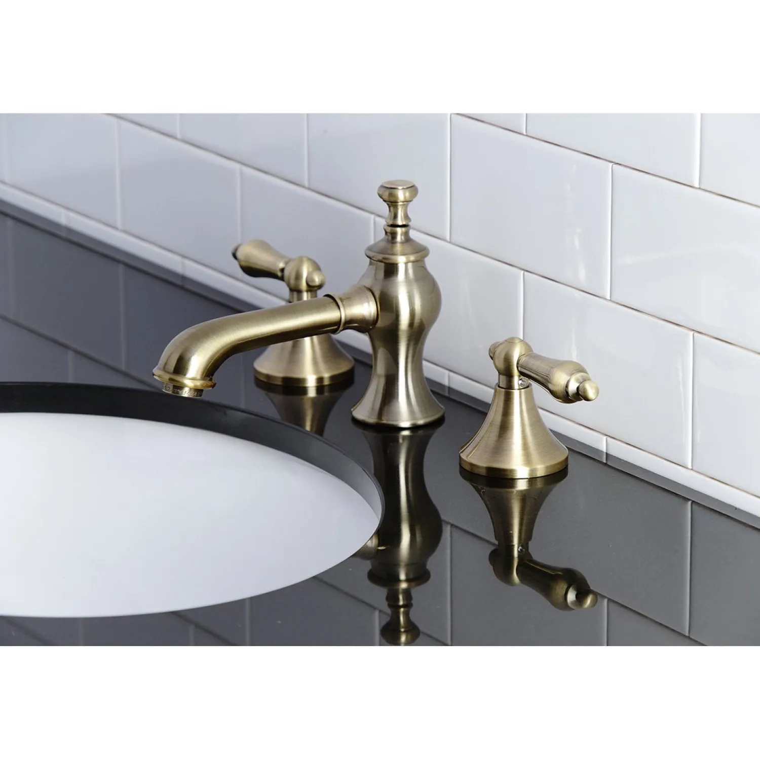 Best Vintage 3-Hole 8-Inch Widespread Bathroom Faucet 8" Widespread