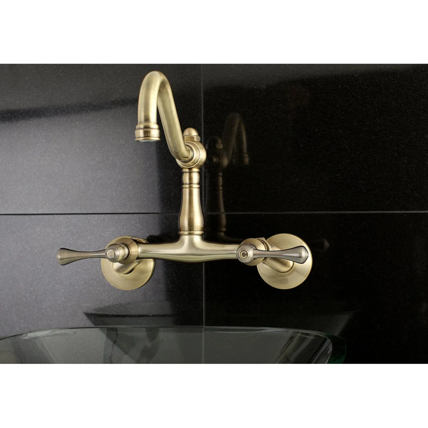Hot Vintage 6-Inch Adjustable Center Wall Mount Kitchen Faucet Wall Mounted Kitchen Faucets