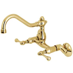 Hot Vintage 6-Inch Adjustable Center Wall Mount Kitchen Faucet Wall Mounted Kitchen Faucets