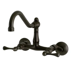 Hot Vintage 6-Inch Adjustable Center Wall Mount Kitchen Faucet Wall Mounted Kitchen Faucets