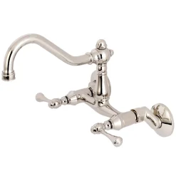 Hot Vintage 6-Inch Adjustable Center Wall Mount Kitchen Faucet Wall Mounted Kitchen Faucets