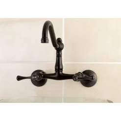 Hot Vintage 6-Inch Adjustable Center Wall Mount Kitchen Faucet Wall Mounted Kitchen Faucets