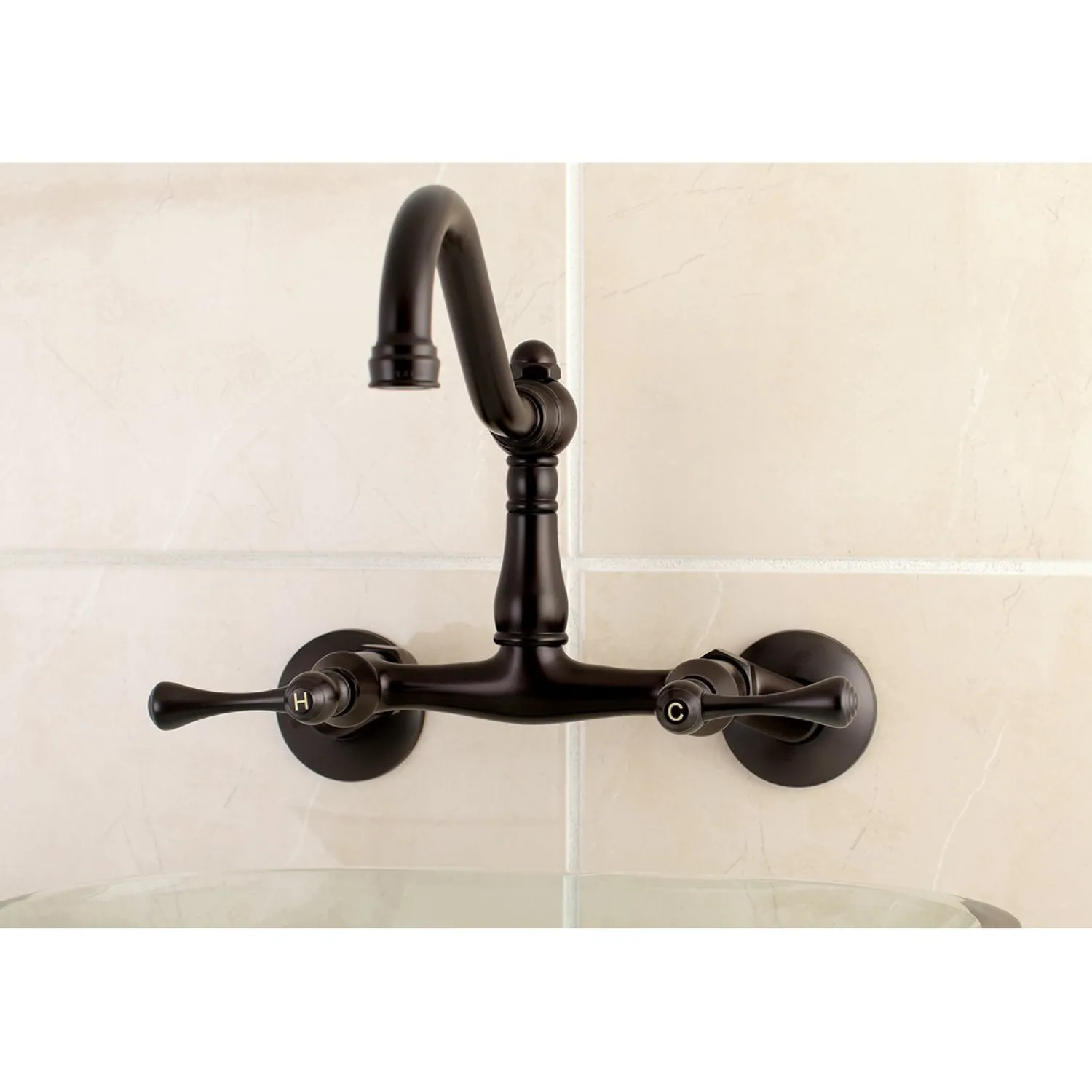 Hot Vintage 6-Inch Adjustable Center Wall Mount Kitchen Faucet Wall Mounted Kitchen Faucets