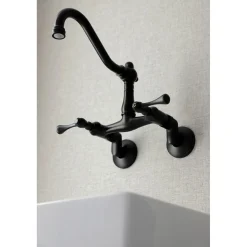 Hot Vintage 6-Inch Adjustable Center Wall Mount Kitchen Faucet Wall Mounted Kitchen Faucets