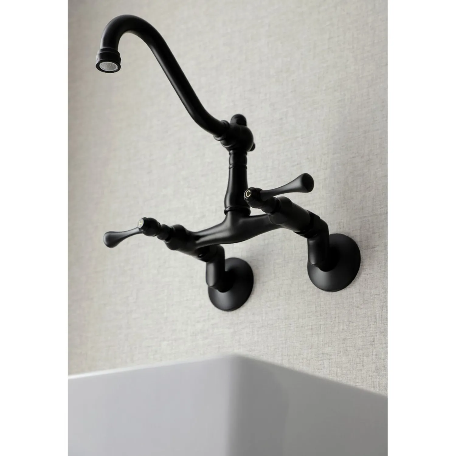 Hot Vintage 6-Inch Adjustable Center Wall Mount Kitchen Faucet Wall Mounted Kitchen Faucets
