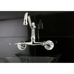 Hot Vintage 6-Inch Adjustable Center Wall Mount Kitchen Faucet Wall Mounted Kitchen Faucets