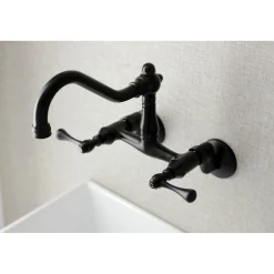 Hot Vintage 6-Inch Adjustable Center Wall Mount Kitchen Faucet Wall Mounted Kitchen Faucets