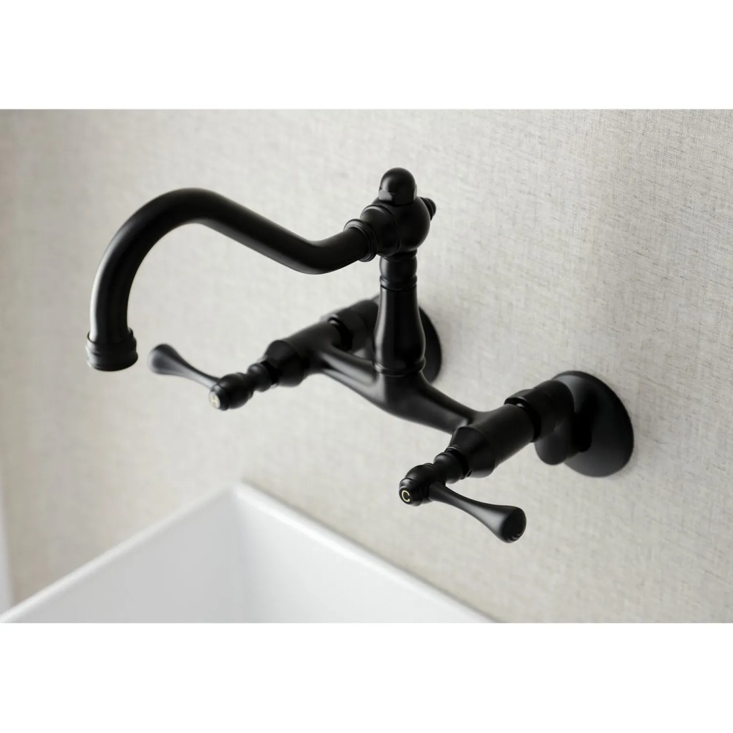 Hot Vintage 6-Inch Adjustable Center Wall Mount Kitchen Faucet Wall Mounted Kitchen Faucets