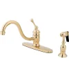 Sale Vintage 8" Kitchen Faucet with Brass Sprayer Faucets With Side Spray