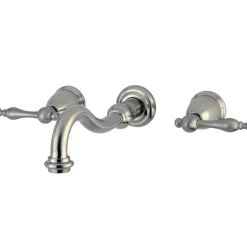 Vintage Lever-Handle Wall Mount Bathroom Faucet Wall Mount