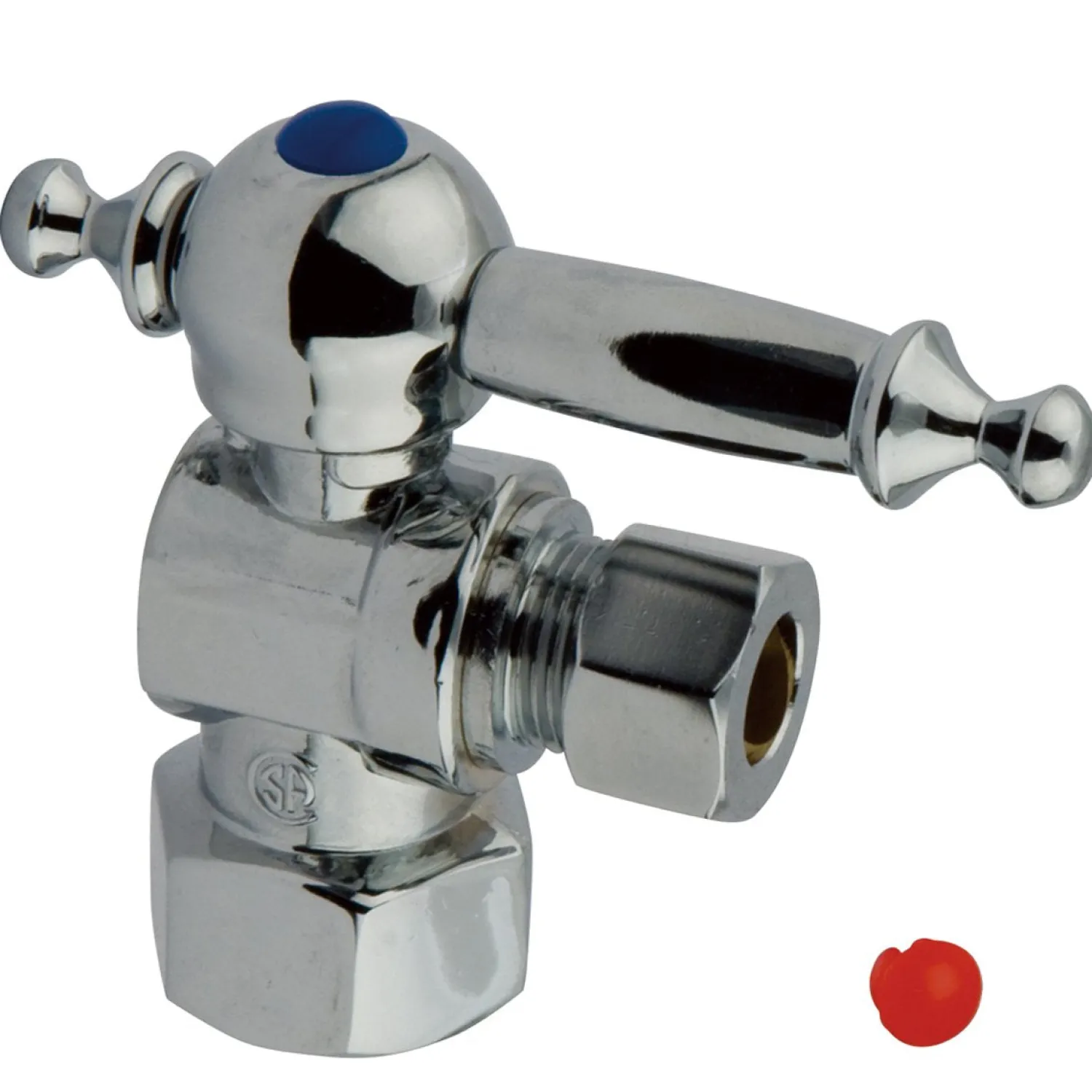 New Vintage Lever Handle Angle Stop with 1/2" IPS x 3/8" OD Compression Toilet Parts