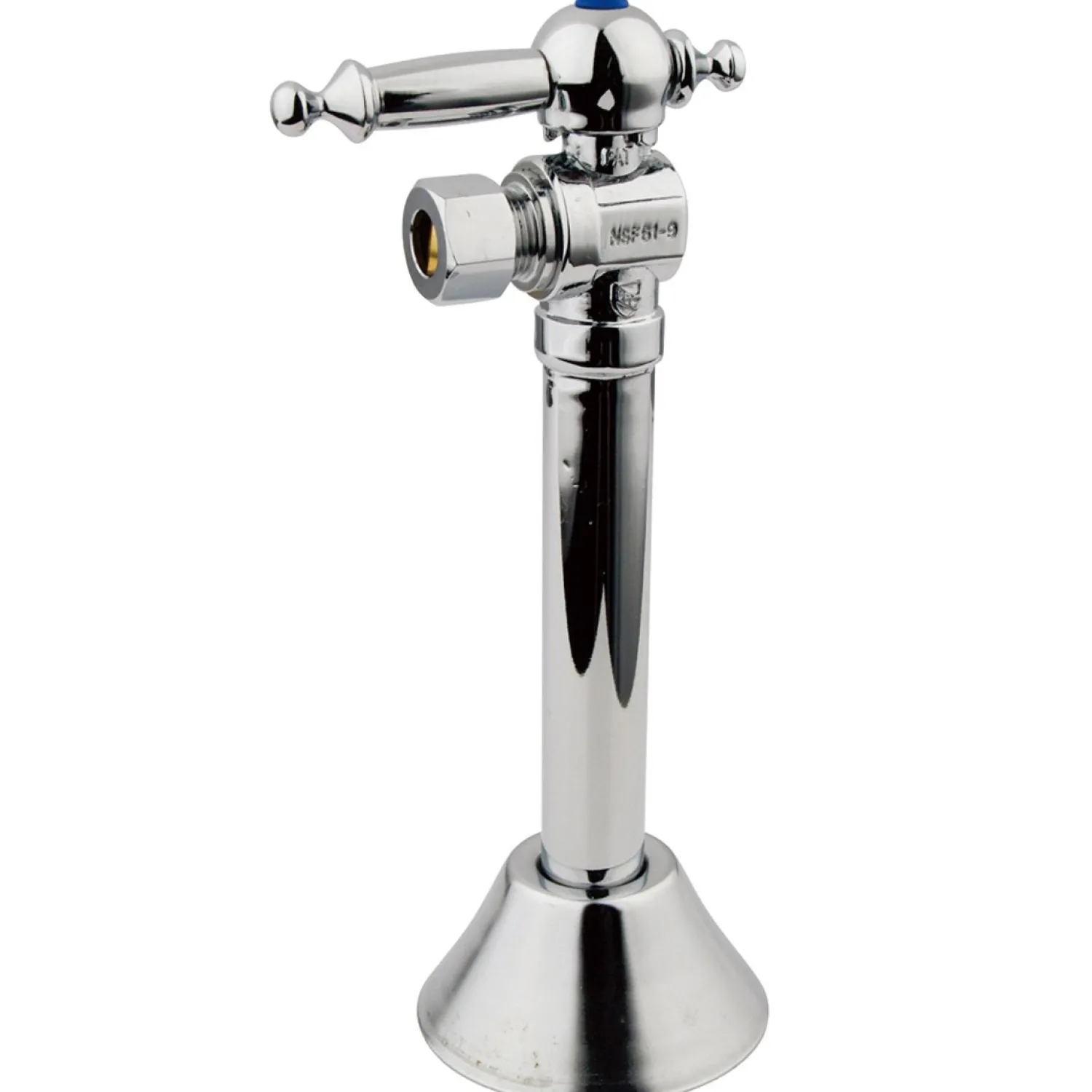 Best Vintage 3/8" OD Compression, 1/2" Sweat Angle Shut-off Valve with 5" Extension Toilet Parts