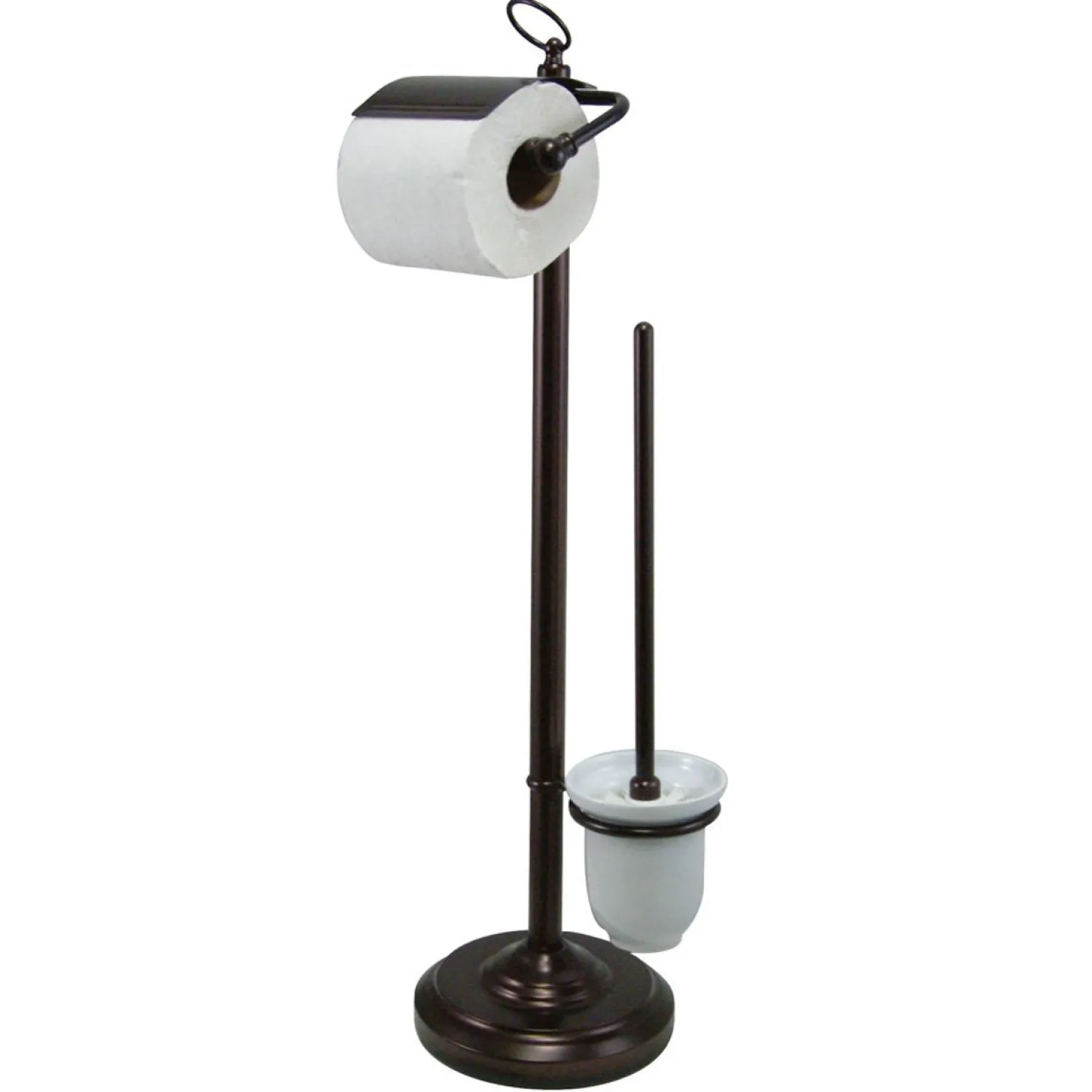 Online Vintage Pedestal Toilet Paper and Brush Holder Toilet Paper Holders