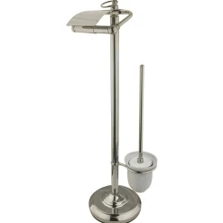 Online Vintage Pedestal Toilet Paper and Brush Holder Toilet Paper Holders