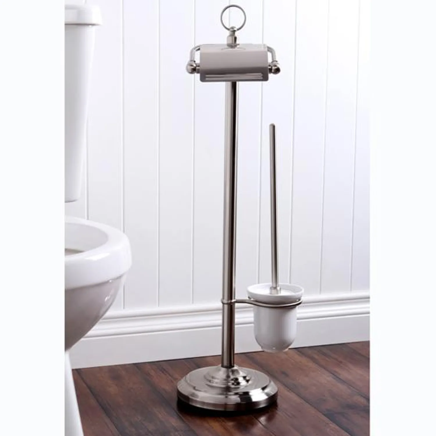 Online Vintage Pedestal Toilet Paper and Brush Holder Toilet Paper Holders