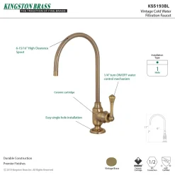Discount Vintage Single-Handle Water Filtration Faucet Single Hole