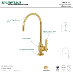 Discount Vintage Single-Handle Water Filtration Faucet Single Hole