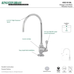 Discount Vintage Single-Handle Water Filtration Faucet Single Hole