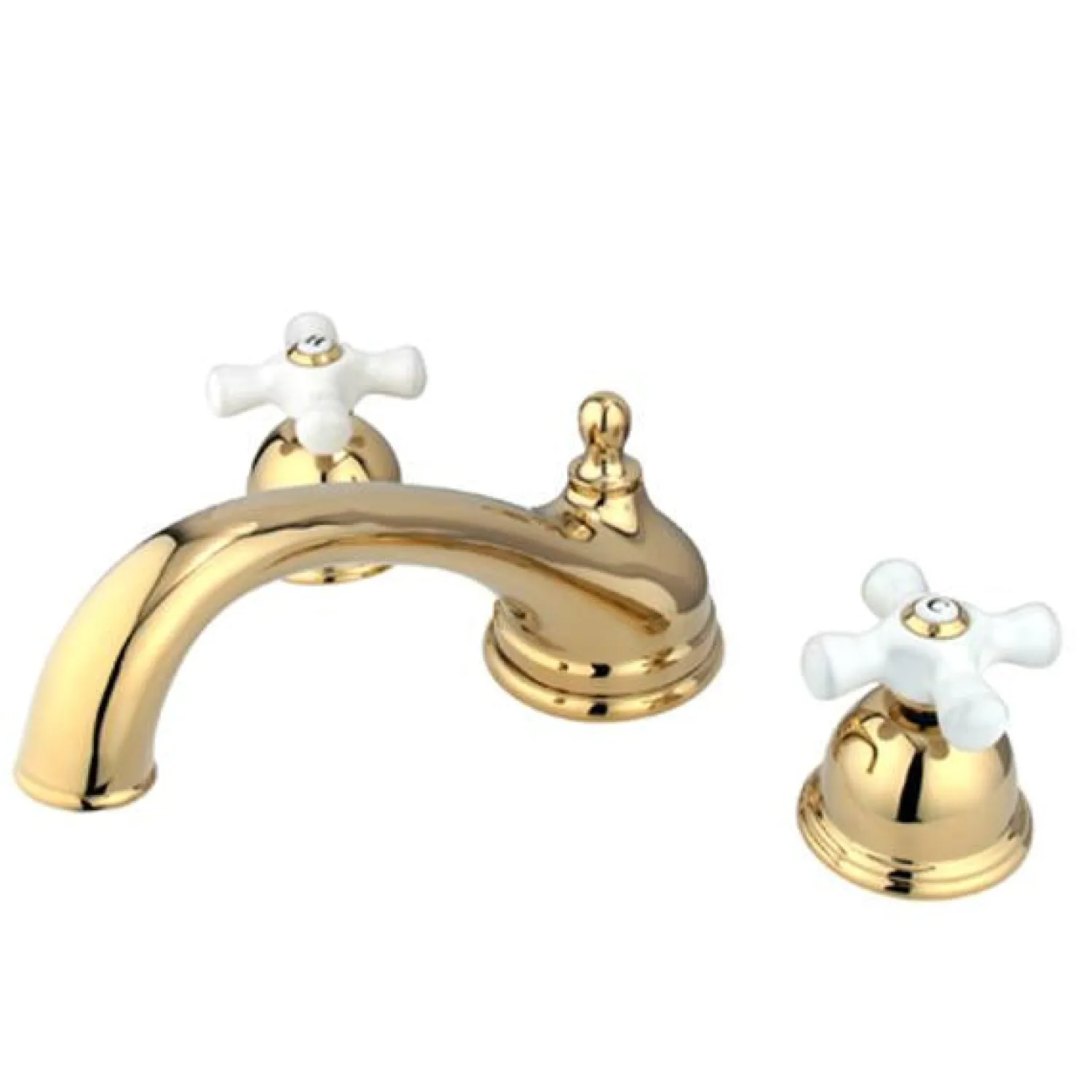 Clearance Vintage Solid Brass Two Handle Three Hole Roman Tub Filler Tub Faucets