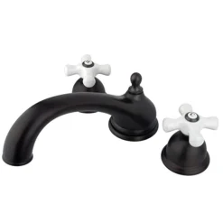 Clearance Vintage Solid Brass Two Handle Three Hole Roman Tub Filler Tub Faucets