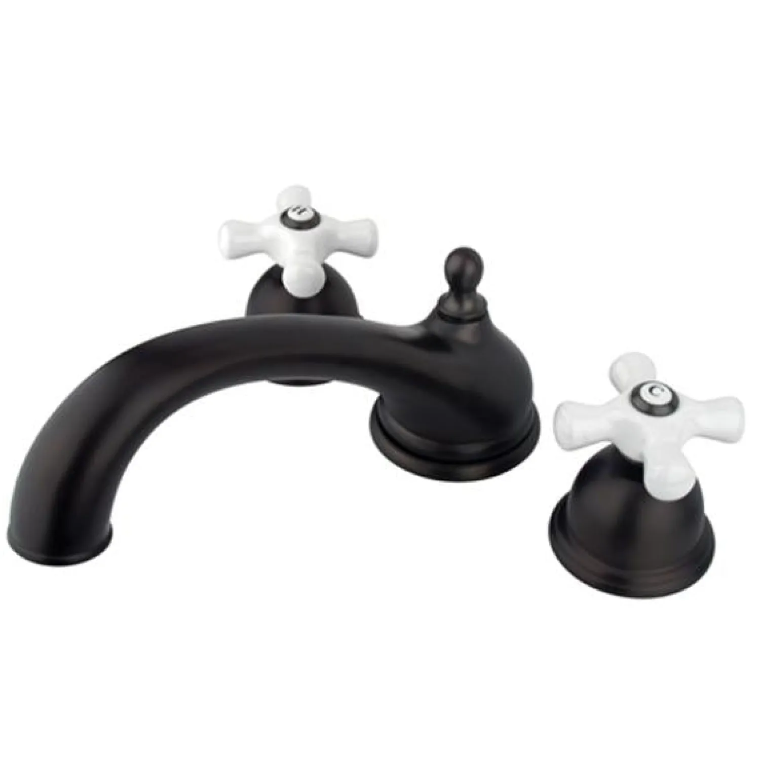 Clearance Vintage Solid Brass Two Handle Three Hole Roman Tub Filler Tub Faucets