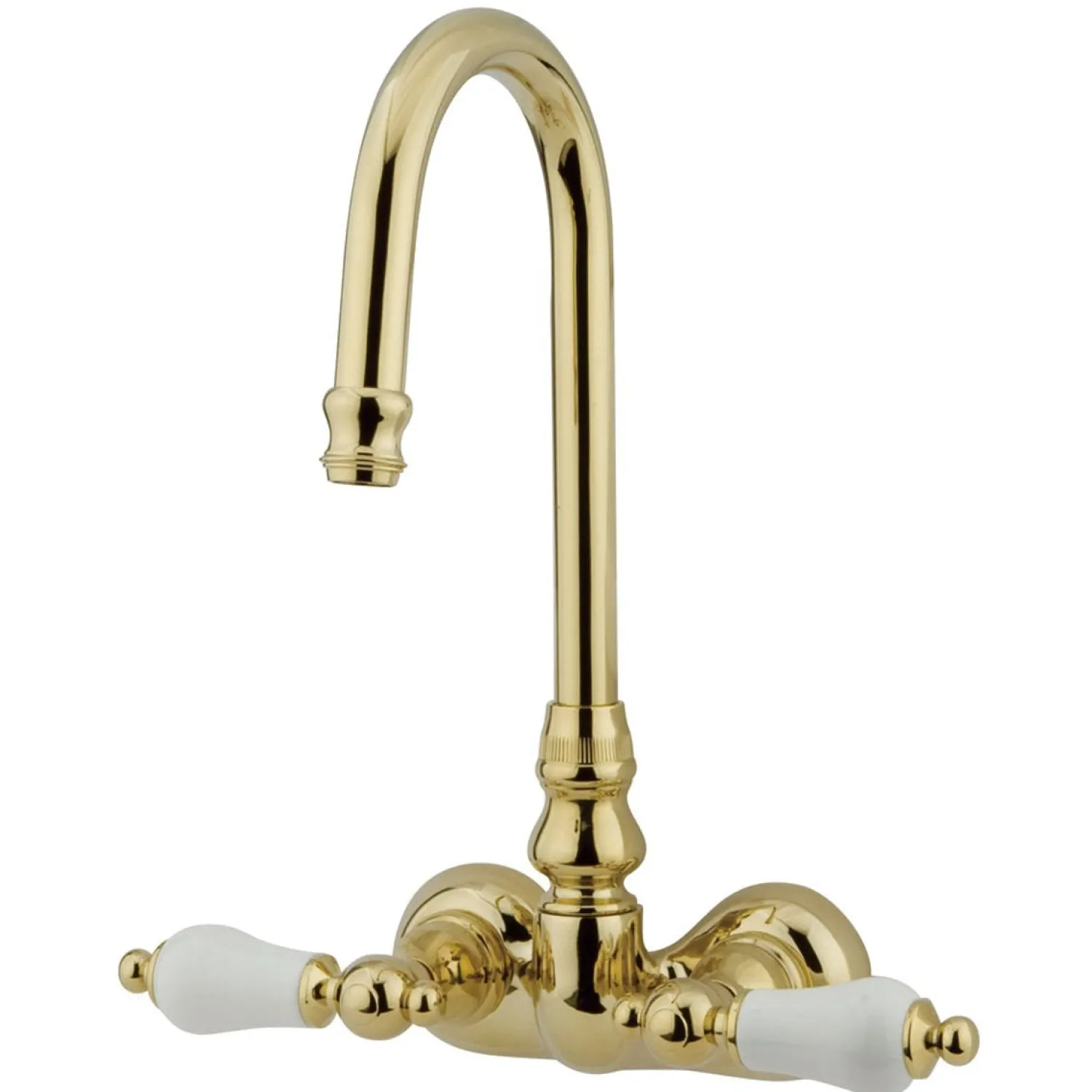 New Vintage 3-3/8" Spread Classic Wall Mount Clawfoot Tub Filler Tub Faucets