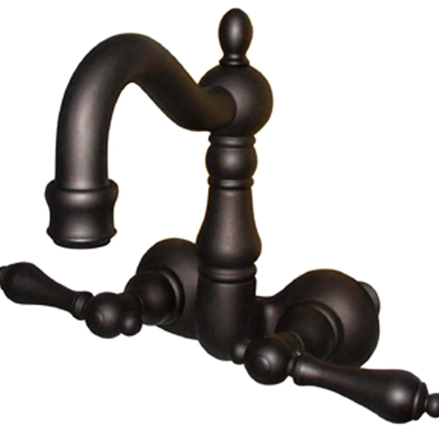 Sale Vintage 3-3/8" Spread Wall Mount Brass Clawfoot Tub Filler Tub Faucets