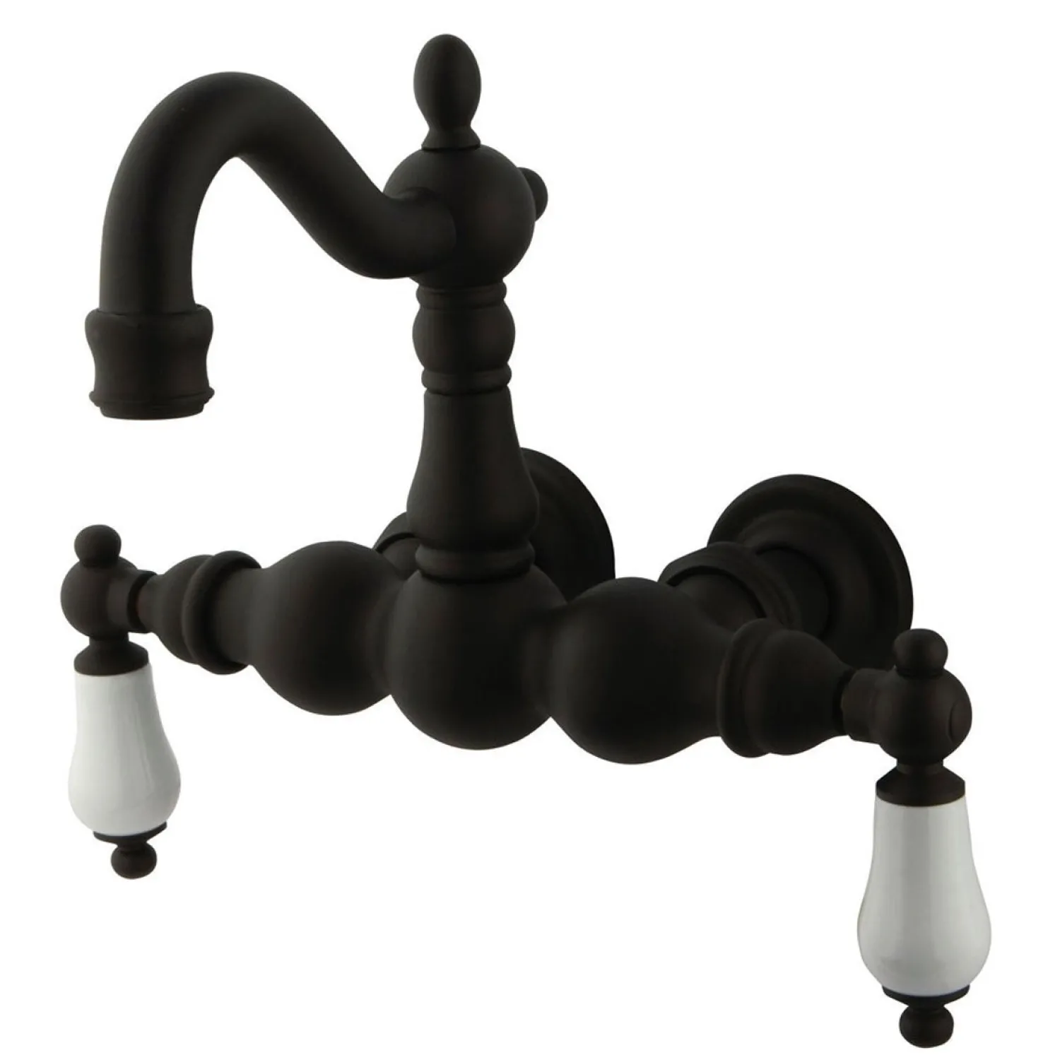 Sale Vintage 3-3/8" Spread Wall Mount Clawfoot Tub Filler Tub Faucets