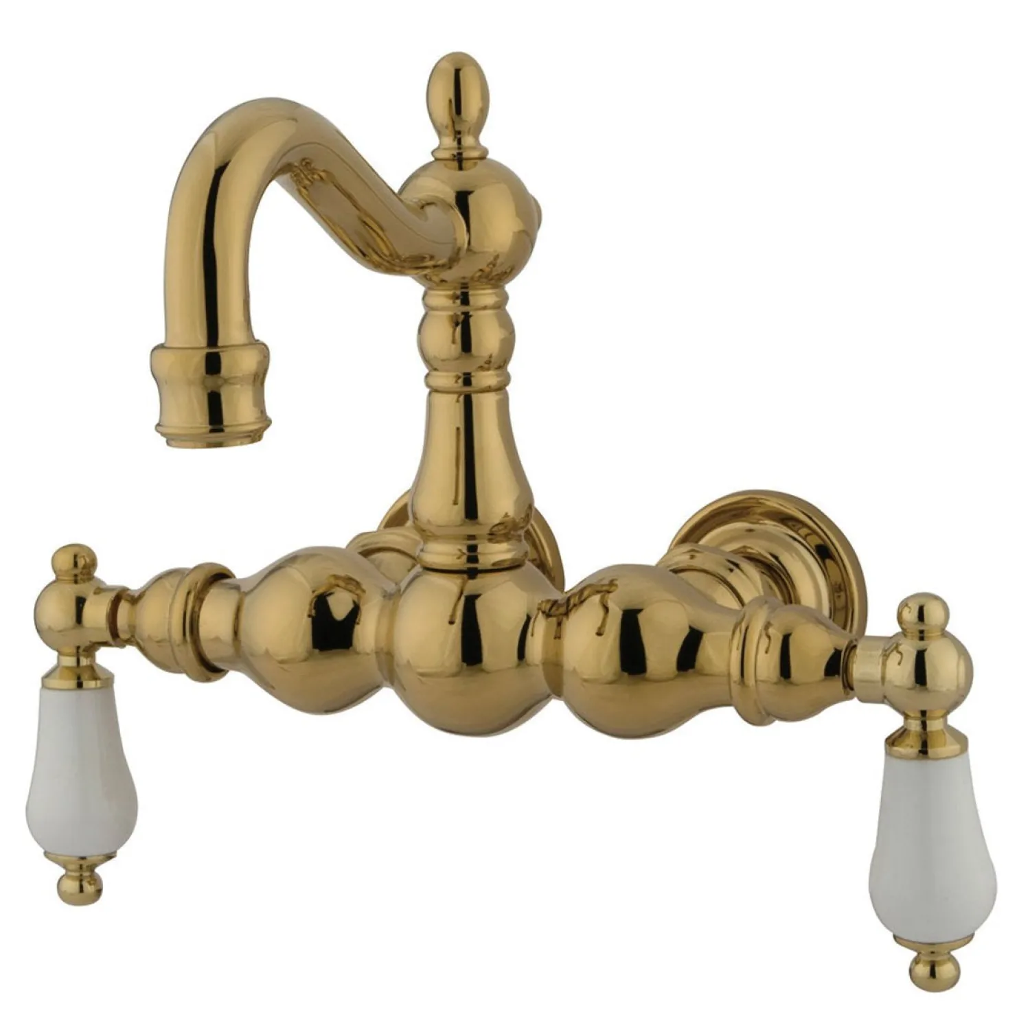 Sale Vintage 3-3/8" Spread Wall Mount Clawfoot Tub Filler Tub Faucets