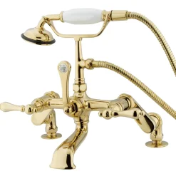 Sale Vintage 3" to 12" Deck Mount Clawfoot Tub Filler Faucet with Hand Shower Tub Faucets
