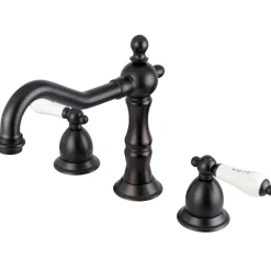 Outlet Vintage 8 to 16-Inch Widespread Three-Hole Bathroom Faucet 8" Widespread