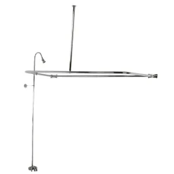 Best Vintage Tub Faucet with Rectangular Shower Enclosure Combo Tub Faucets|Shower Curtain Rods