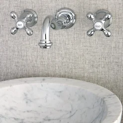 Sale Vintage Two-Handle Wall Mount Bathroom Faucet Wall Mount
