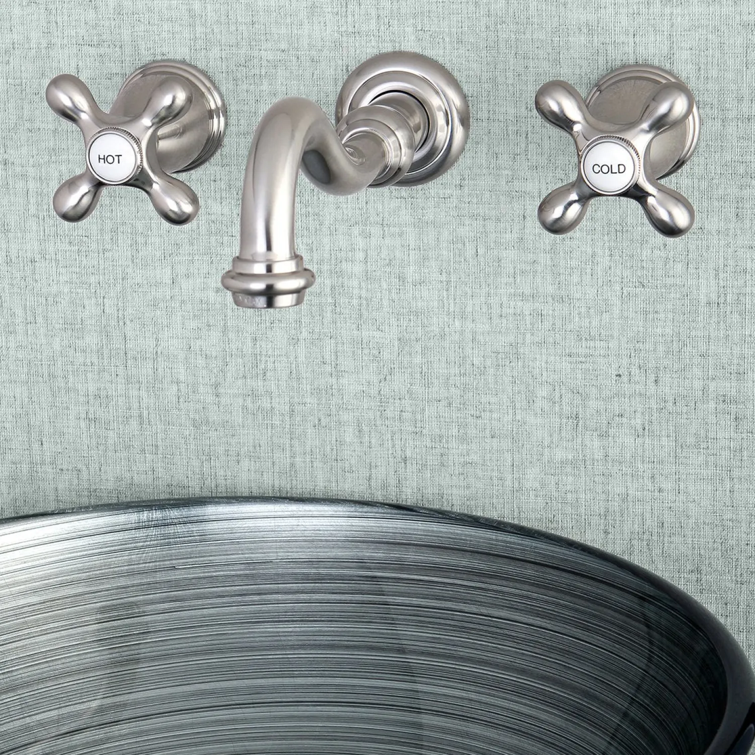 Sale Vintage Two-Handle Wall Mount Bathroom Faucet Wall Mount