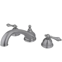 Clearance Vintage Two Handle Roman Tub Filler in Satin Nickel Tub Faucets