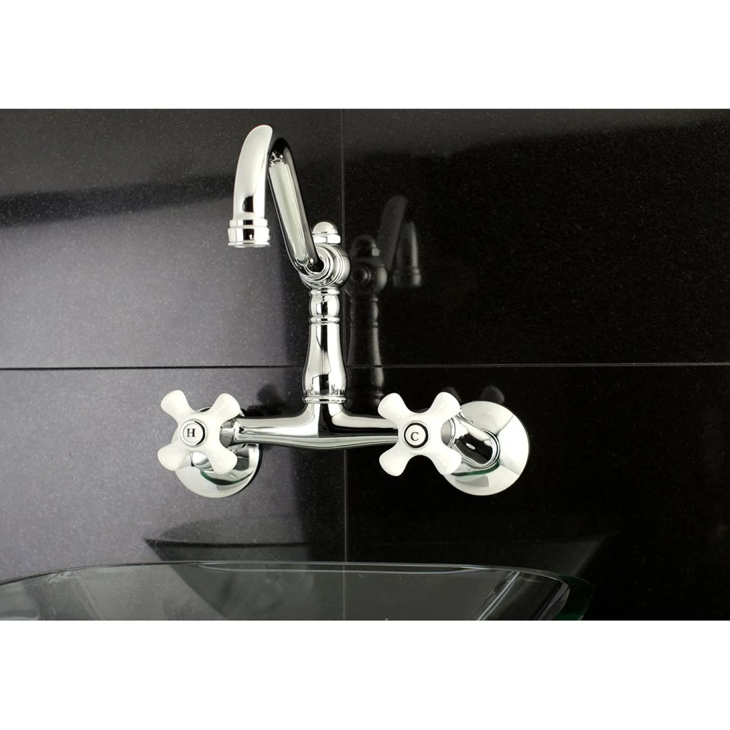 Clearance Vintage Wall Mount 6-Inch Adjustable Center Kitchen Faucet Wall Mounted Kitchen Faucets