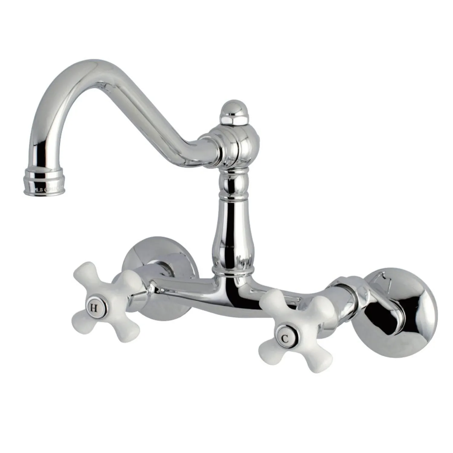 Clearance Vintage Wall Mount 6-Inch Adjustable Center Kitchen Faucet Wall Mounted Kitchen Faucets