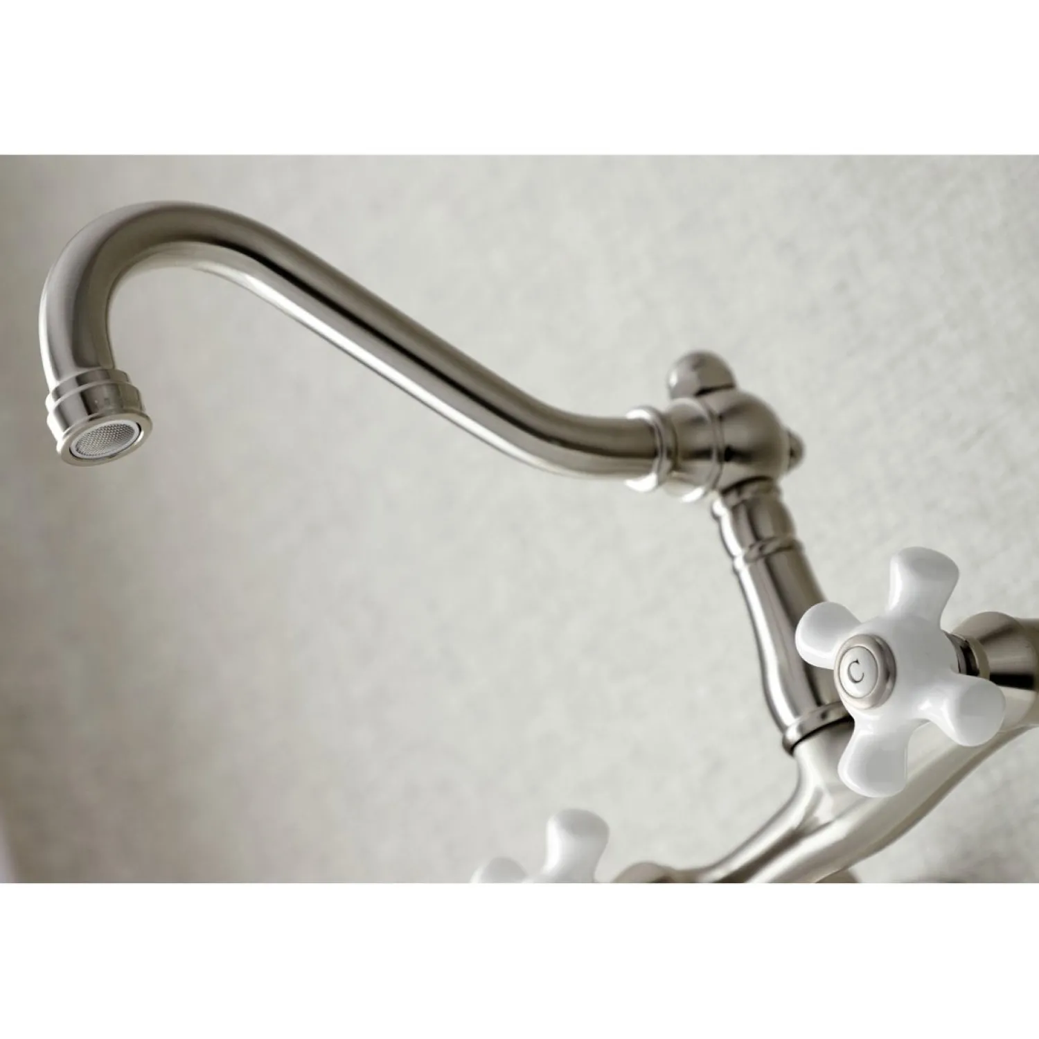 Clearance Vintage Wall Mount 6-Inch Adjustable Center Kitchen Faucet Wall Mounted Kitchen Faucets