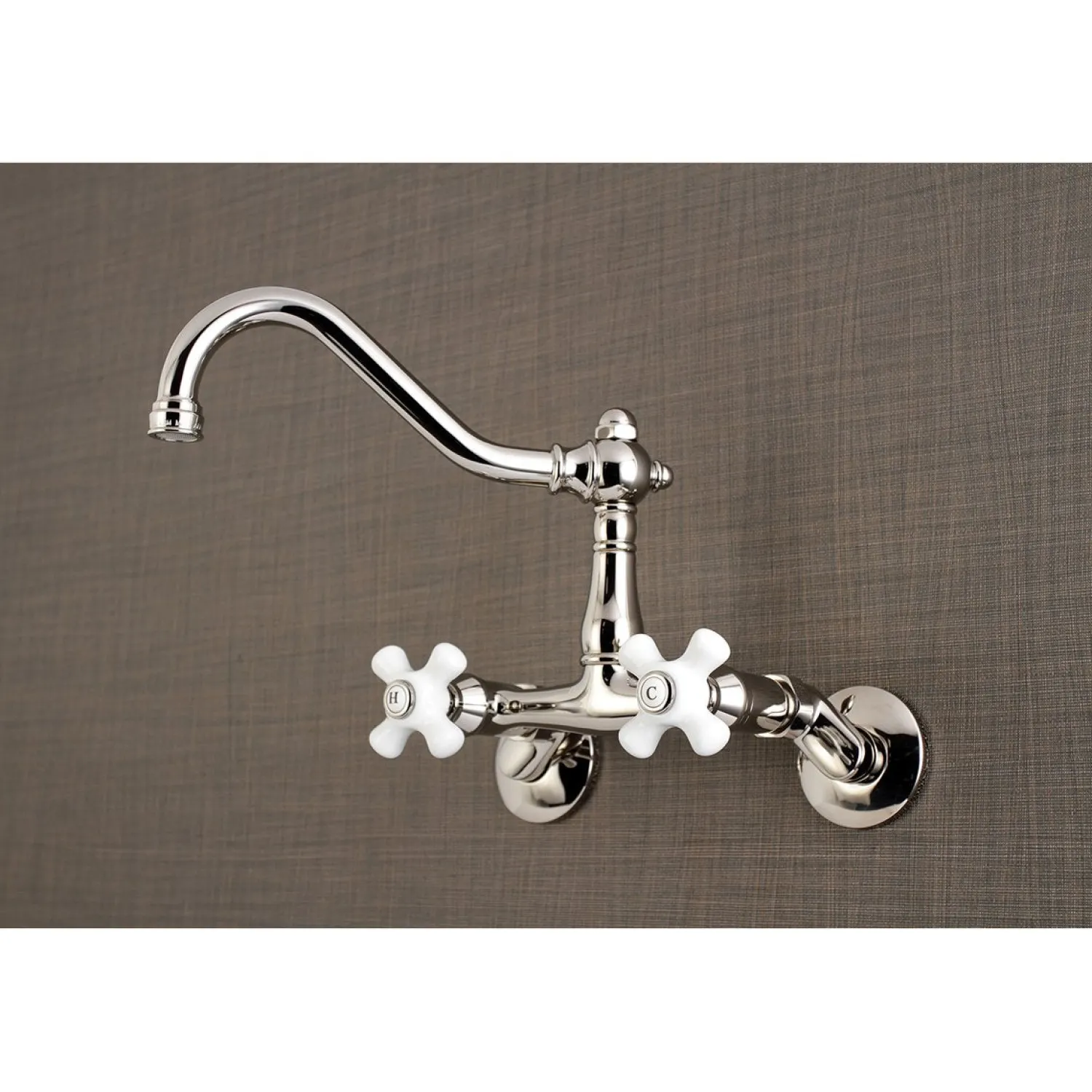 Clearance Vintage Wall Mount 6-Inch Adjustable Center Kitchen Faucet Wall Mounted Kitchen Faucets