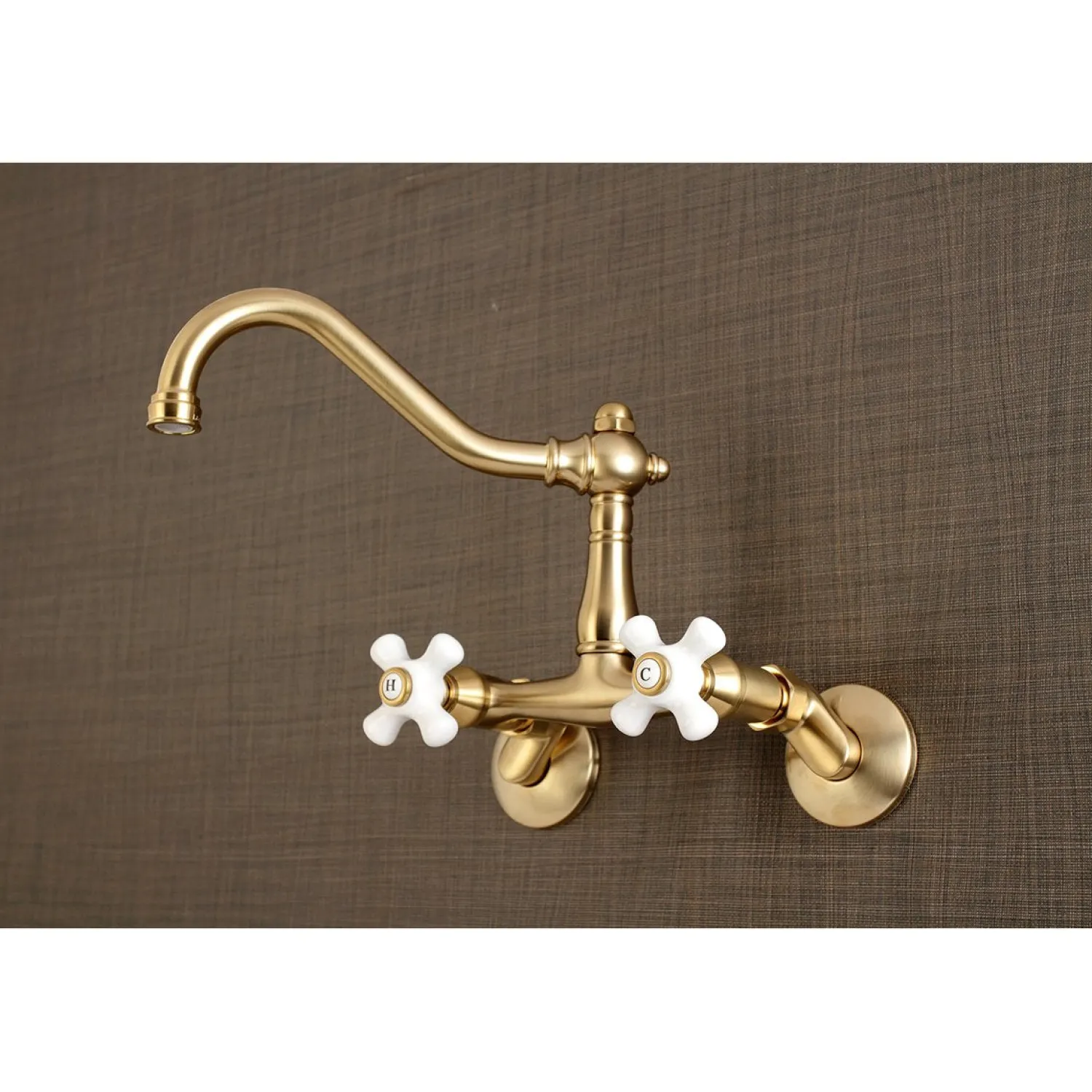 Clearance Vintage Wall Mount 6-Inch Adjustable Center Kitchen Faucet Wall Mounted Kitchen Faucets