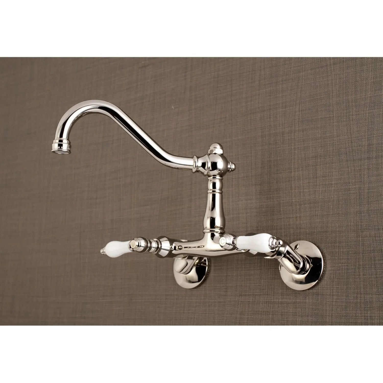 Discount Vintage Wall Mount 6" Adjustable Center Kitchen Faucet Wall Mounted Kitchen Faucets