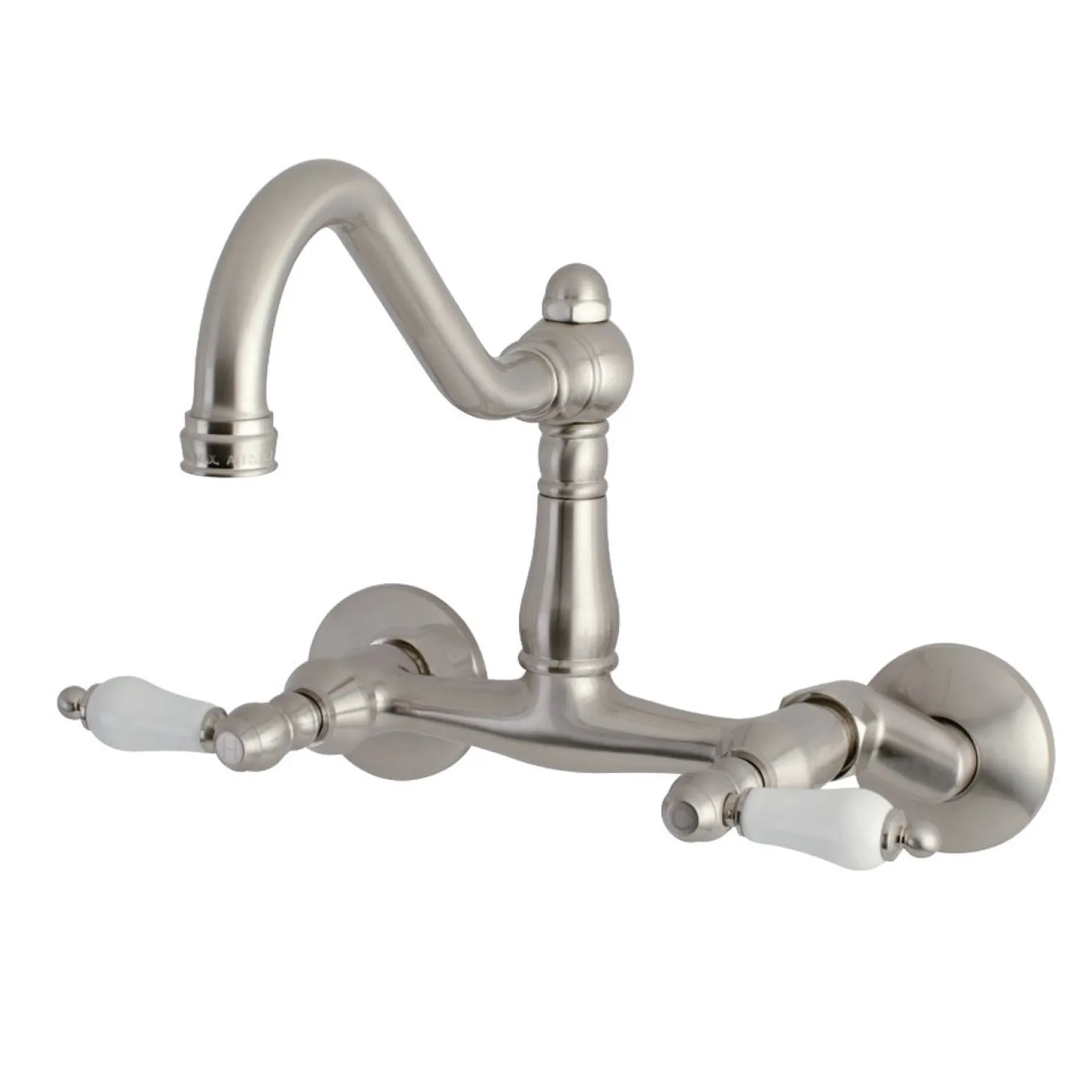 Discount Vintage Wall Mount 6" Adjustable Center Kitchen Faucet Wall Mounted Kitchen Faucets