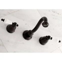 New Vintage Wall Mount 2-Handle Bathroom Faucet Wall Mount